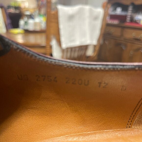 Salvatore Ferragamo Cap Toe Oxford Dress Shoes in Burgundy 12D - Picture 9 of 11